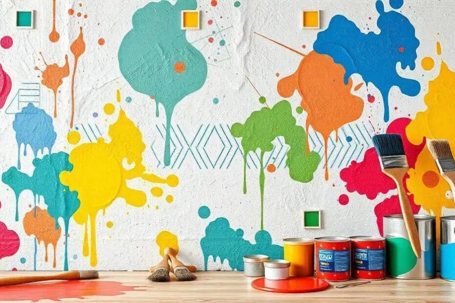 Arte em parede com tinta: Dê vida à sua decoração agora!