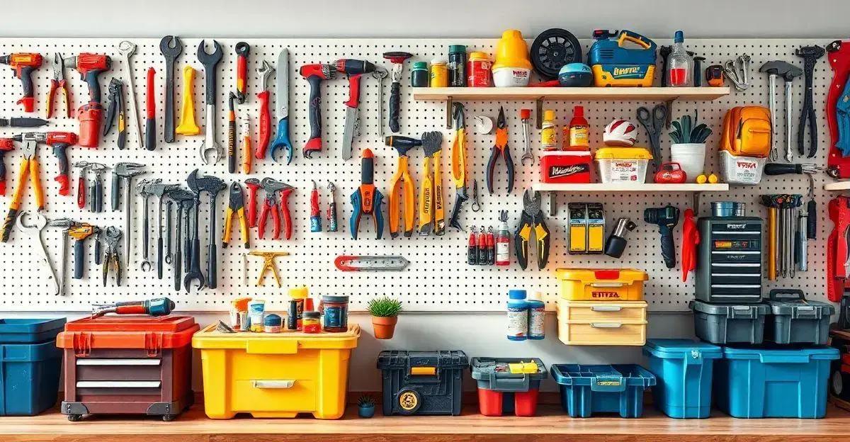 Manutenção e cuidados com ferramentas organizadas